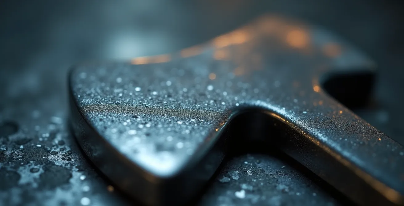 Vue macro de particules en suspension affectant un processus de fabrication